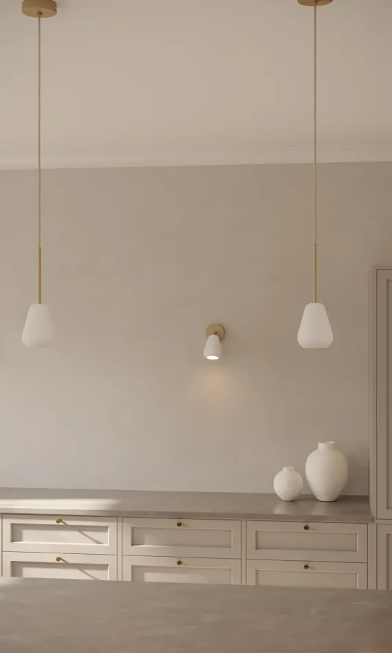 ANOLI Spot Pendel Ø10 - Nuura (Guld / Hvid)