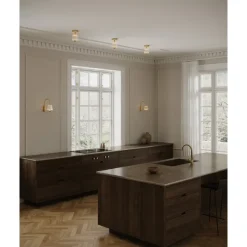 ASTEEA LOFTSLAMPE SATIN MESSING/OPAL