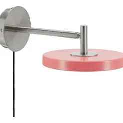 ASTERIA VÆGLAMPE KORT STÅL/ROSE