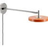 ASTERIA VÆGLAMPE LANG STÅL/ORANGE