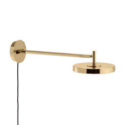 Asteria wall long - Polished Brass w. hardwire add on