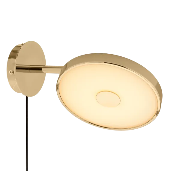 Asteria wall short - Polished Brass w. hardwire add on