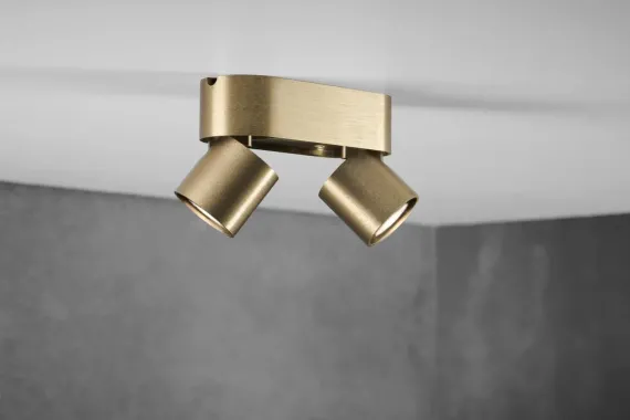 Aura C2 Loftlampe - Light-Point (Messing, 2×7 W LED, Kelvin-Switch)