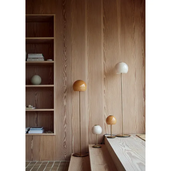 BALL GULVLAMPE GLAS AMBER