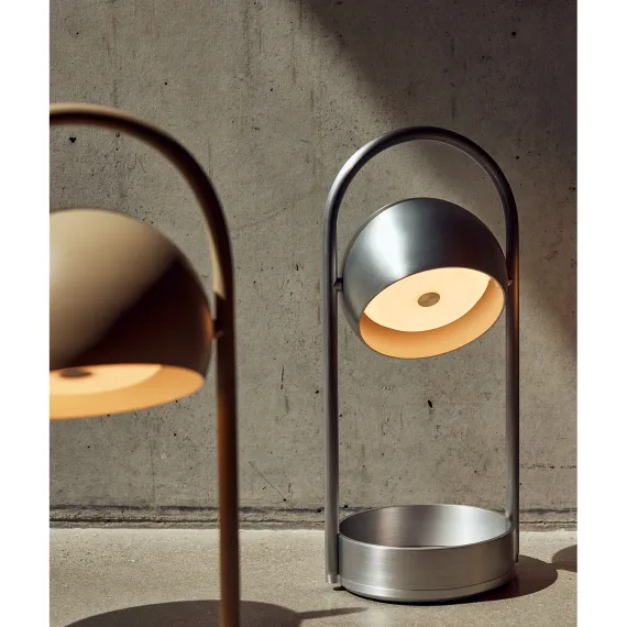 BALL PORTABLE BØRSTET ALUMINIUM ONE LYSKILDE