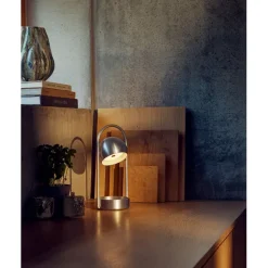 BALL PORTABLE BØRSTET ALUMINIUM ONE LYSKILDE