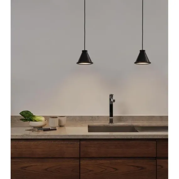 Belle - Pendel Ø15 - Blank Sort - Arkitektonisk LED-design fra Notchi Architects