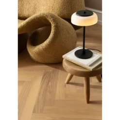 BLOSSI BORDLAMPE SORT/OPAL LED DÆMP SMALL