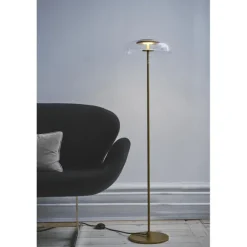 BLOSSI GULVLAMPE NORDIC GULD/KLAR LED DÆMP