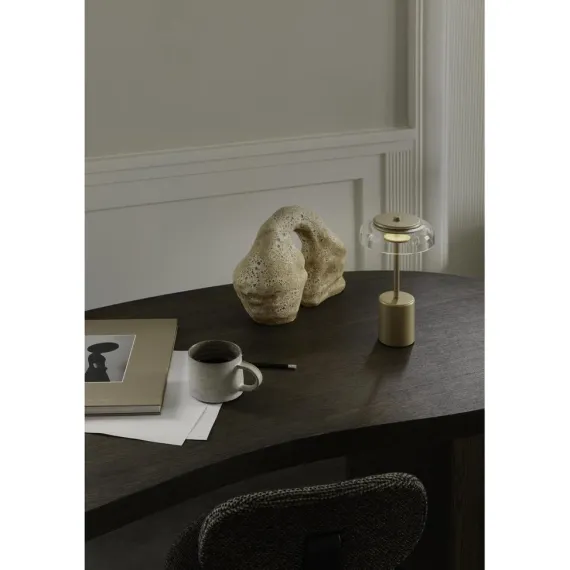 Blossi Mini Portable Bordlampe - Nuura (Nordic Gold, Klar, Genopladelig)