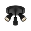 Boston 3-rondel | Loftlampe | Sort