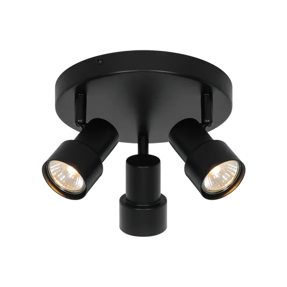 Boston 3-rondel | Loftlampe | Sort