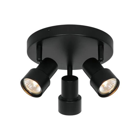 Boston 3-rondel | Loftlampe | Sort