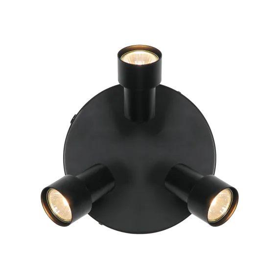 Boston 3-rondel | Loftlampe | Sort