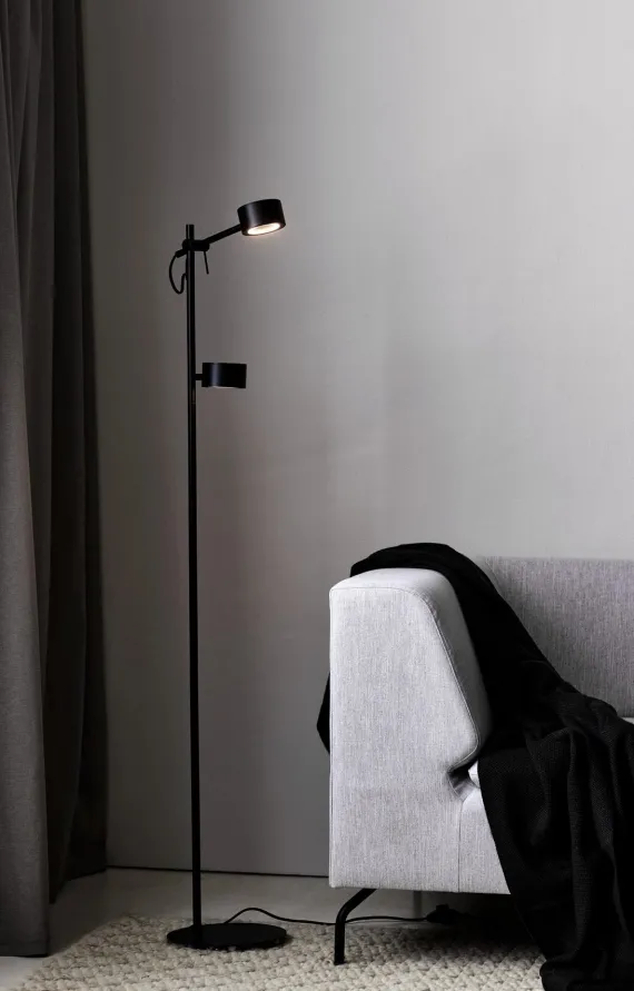 Clyde | Gulvlampe | Sort