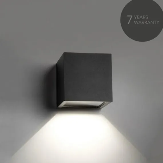 Cube Down D10 LED Sort - Udendørslampe
