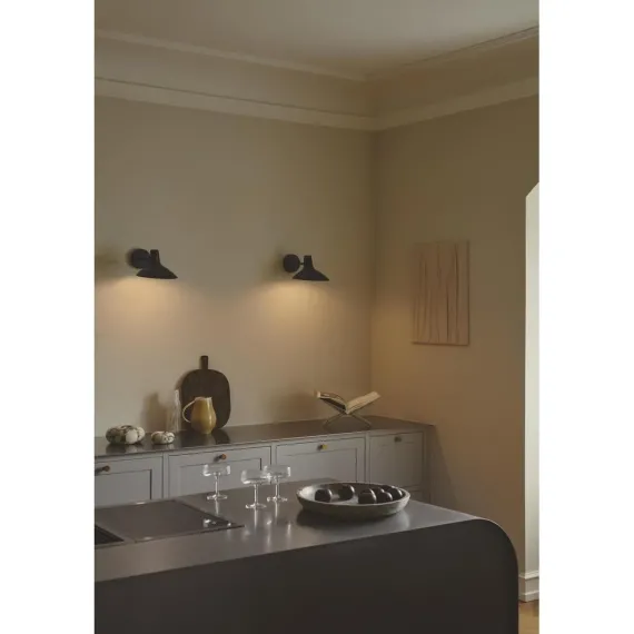 Darci Kort Væglampe - Sort (E14, 90° Tilt, Touch)