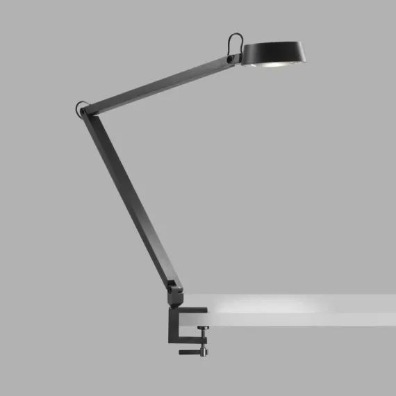 Dark T2 Bordlampe m/ klemme Carbon Sort - Light-Point
