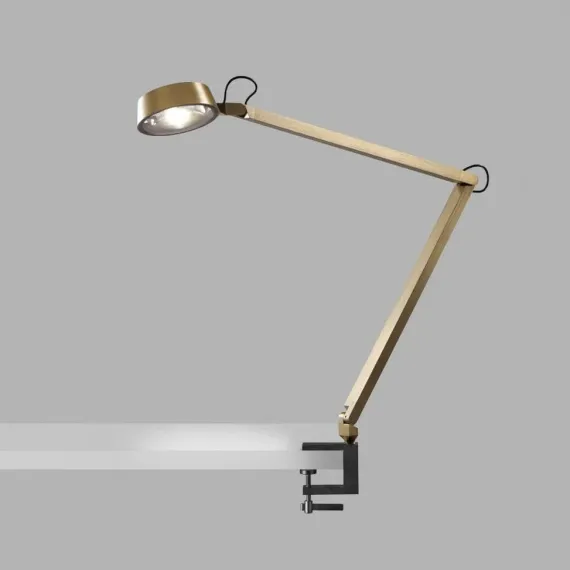 Dark T2 Bordlampe m/ klemme Messing - Light-Point