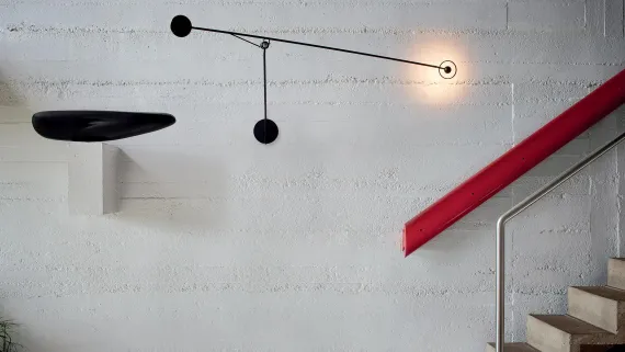 DCW Éditions Aaro Wall Lamp LED L 155 cm - Sort