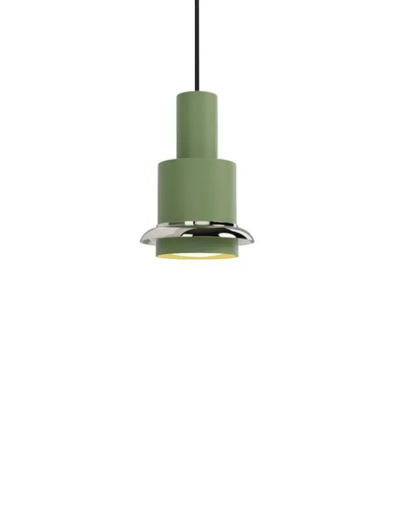 DCW Éditions Chaumont Ø15 × H22 Pendel - Grøn/Nikkel