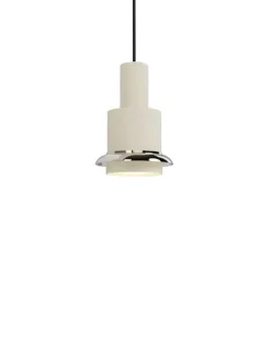 DCWéditions Chaumont Ø15 × H22 Pendel i Hvid/Nikkel - Elegant fransk design