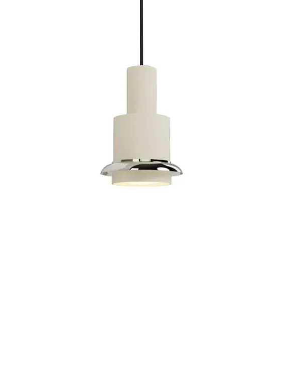 DCWéditions Chaumont Ø15 × H22 Pendel i Hvid/Nikkel - Elegant fransk design