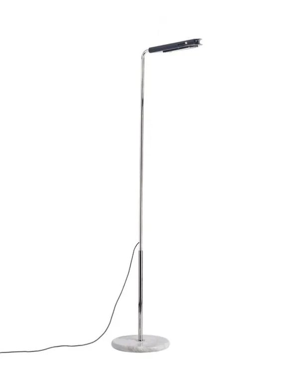 DCWéditions Mezzaluna Gulvlampe - White Marble / Blue