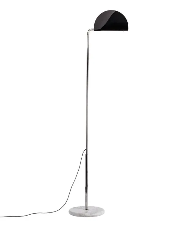 DCWéditions Mezzaluna Gulvlampe - White Marble / Black