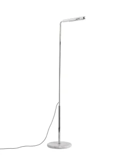 DCWéditions Mezzaluna Gulvlampe - White Marble / Chrome