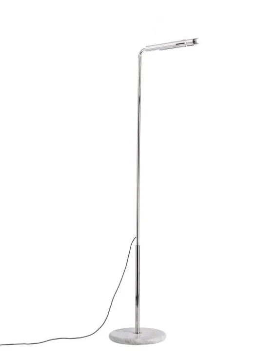 DCWéditions Mezzaluna Gulvlampe - White Marble / Chrome