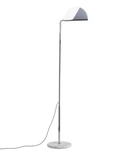 DCWéditions Mezzaluna Gulvlampe - White Marble / Chrome