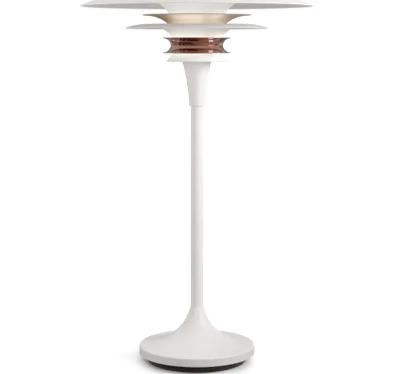 DIABLO - BORDLAMPE Ø30 - MAT HVID/ROSE SILVER