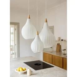 DROPS Ø30 TEKSTIL PENDEL HVID - Halo Design