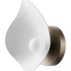 FLORII 1 VÆGLAMPE MØRK BRONZE/HVID