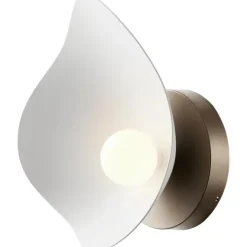 FLORII 1 VÆGLAMPE MØRK BRONZE/HVID