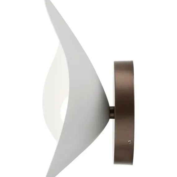 FLORII 1 VÆGLAMPE MØRK BRONZE/HVID