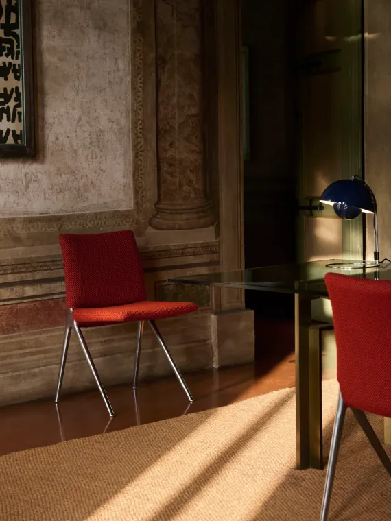 FLOWERPOT VP4 - BORDLAMPE - BLUE STEEL