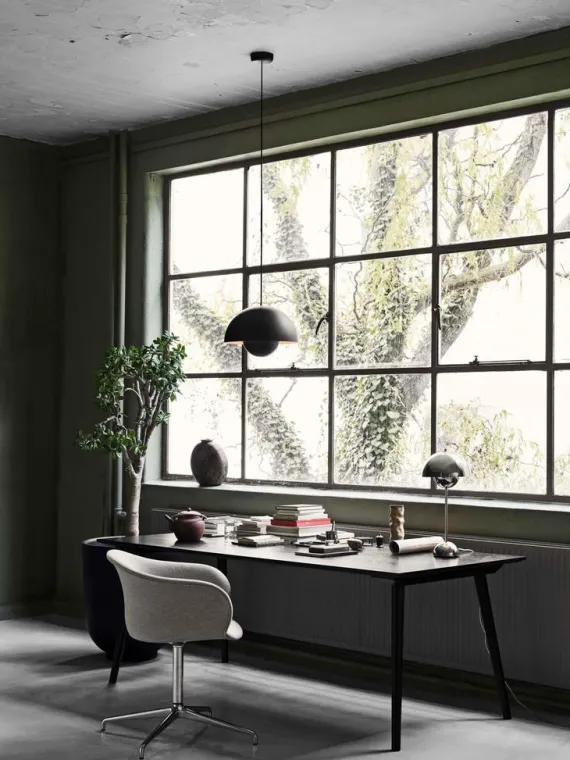 FLOWERPOT VP3 - BORDLAMPE - KROM PLATED