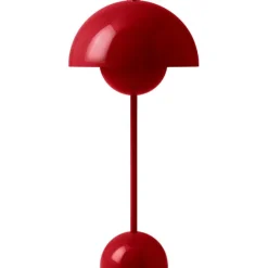 FLOWERPOT VP3 - BORDLAMPE - VERMILION RØD