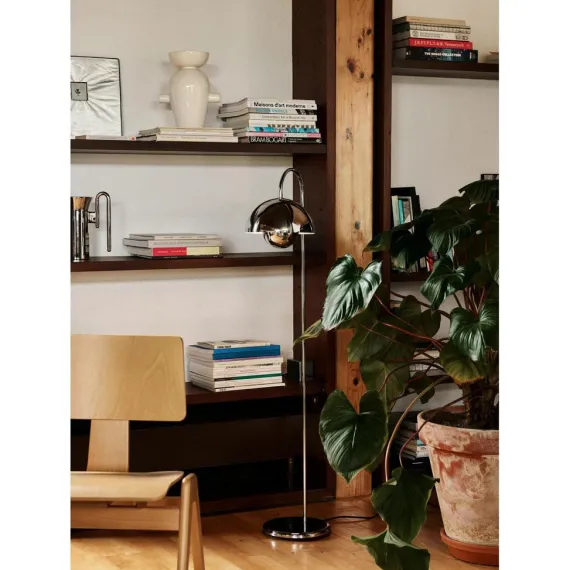 FLOWERPOT VP12 - GULVLAMPE - CHROME