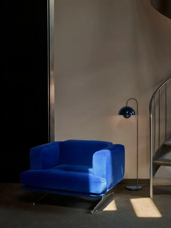 FLOWERPOT VP12 - GULVLAMPE - STEEL BLUE