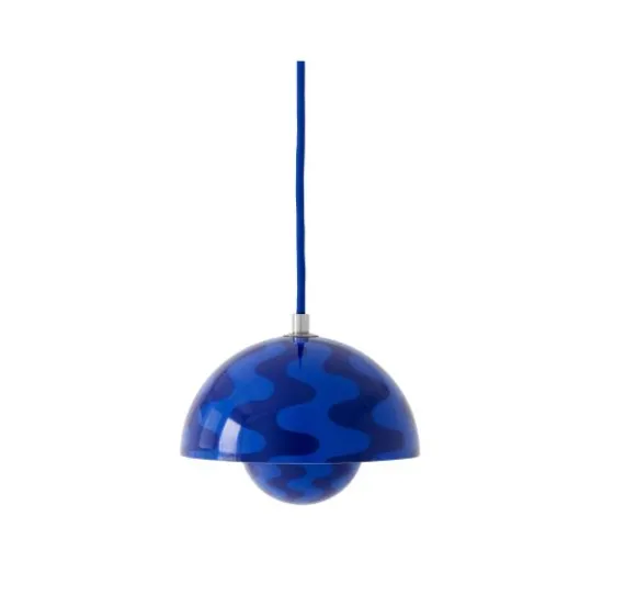 FLOWERPOT VP10 - PENDEL Ø16 - COBOLT BLÅ OG TWILIGHT BLÅ PATTERN