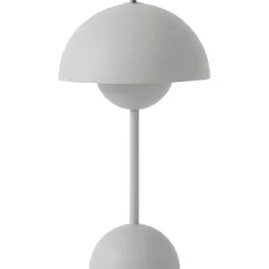 FLOWERPOT VP9 - PORTABLE BORDLAMPE - MAT LYS GRÅ