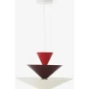 GIO LN15 - PENDEL Ø92 - VERMILION RED, DARK BURGUNDY OG ECRU WHITE