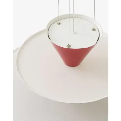 GIO LN15 - PENDEL Ø92 - VERMILION RED, DARK BURGUNDY OG ECRU WHITE