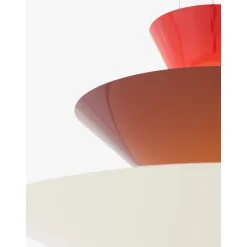 GIO LN15 - PENDEL Ø92 - VERMILION RED, DARK BURGUNDY OG ECRU WHITE