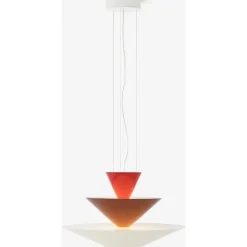 GIO LN14 - PENDEL Ø60 - VERMILION RED, DARK BURGUNDY OG ECRU WHITE