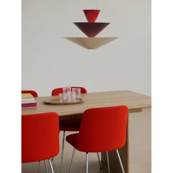 GIO LN14 - PENDEL Ø60 - VERMILION RED, DARK BURGUNDY OG ECRU WHITE