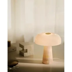 GLOSSY MINI BORDLAMPE PINK JADE